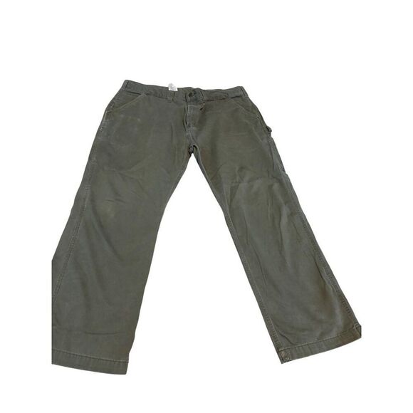 Carhartt Mens Relaxed Fit Khaki Work Pants 42x30 100% Cotton Durable - Picture 4 of 8